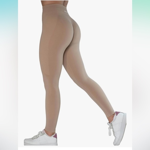 AUROLA Workout Leggings Seamless Scrunch Tights Tummy Control Gym Fitness NWOT. - Picture 3 of 12